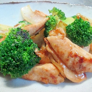 塩麹で旨みＵＰ♪鶏とブロッコリーの炒め物